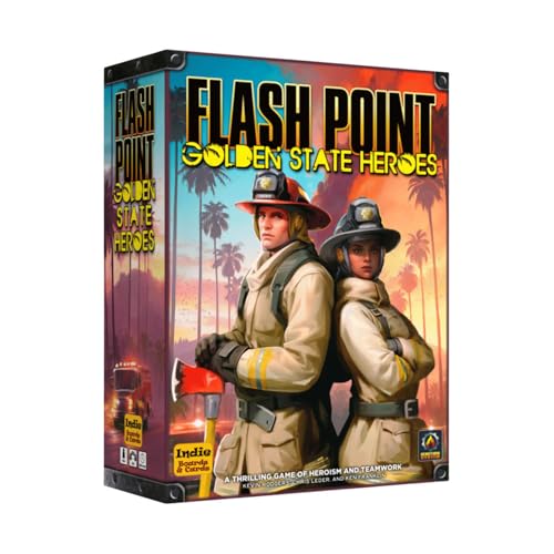 Flash Point: Golden State Heroes por Indie Boards & Cards | Juego de Mesa Cooperativo de Estrategia de Bomberos | Expansión Independiente Ignition System | 1–6 Jugadores | Desde 14 años miniatura 1