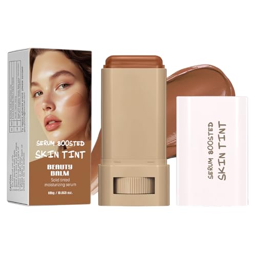 FYEBOO 2025 New Beauty Balm Serum Boosted Skin Tint Solid Tinted Serum Contour Stick Hydrating Tinted Moisturizer Foundation Stick Radiant Dewy Natural Finish Facial Color Correct (# 03)