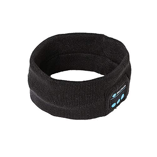 LAMCE Casque De Sommeil Bluetooth V5.0 Casque De Sport sans Fil, avec Haut-Parleurs StéRéO HD Ultra-Minces, Cadeau d'anniversaire pour Lui/Son/PèRe/PèRe/Adolescent, Pas Peur du Froid Blac Cover