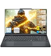 2025 Gaming Laptop, 15.6 Inch Laptop Computer with N150 Processor(up to 3.6GHz), 16GB RAM 1TB SSD...