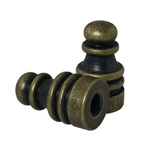 Image of 2pcs Vintage Solid Metal Lamp Finial for Lamp Shade Holder Harp, Bronze