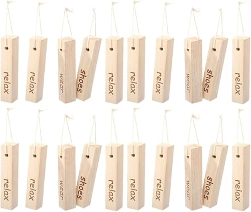 Ncheli 20 Barras de Madera de Cedro Natural con Cuerda 2x2x10cm | Anti Polillas Armario 100% Natural Sin Quimica | Alternativa a Las Bolas de Naftalina | Proteccion Ropa Lana Cachemir