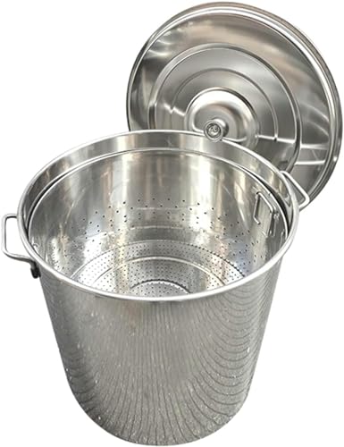 Olla comercial de acero inoxidable resistente con colador para todo tipo de estufas