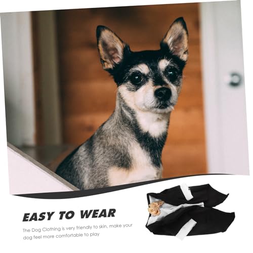 Conjunto formal para perro tuxedo con moño negro miniatura 3