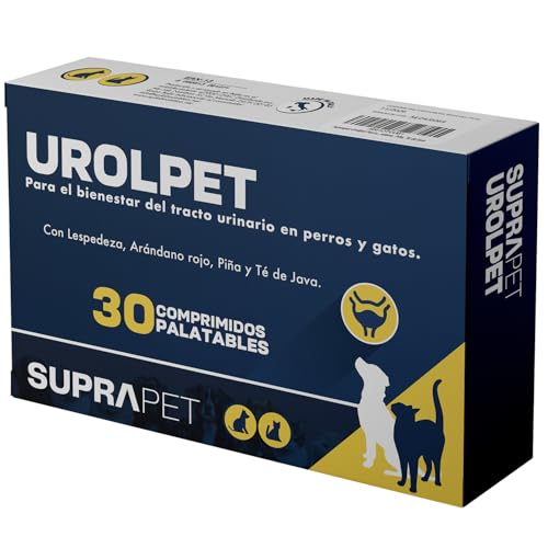 Suprapet Urolpet Perros y Gatos Cistitis y Vías Urinarias 30 Comprimidos - hasta 2 Meses de...
