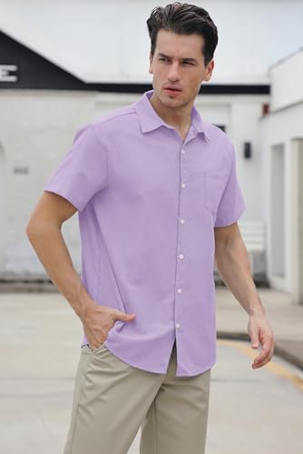 Image of SANGTREE Summer Button Down Shirts Cottn Tops for Men Women Boy Girl