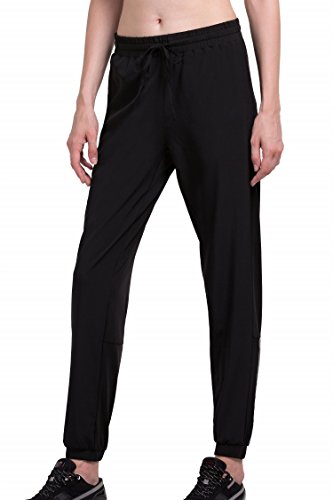 Calça feminina Red Plume esportiva para yoga, dança, ginástica, pilates, harém solto, Black Reflecti