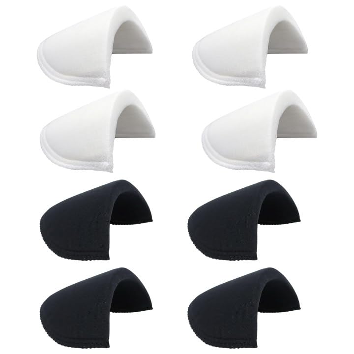 Produktbild von 2 Paar Schulterpolster Zum Nähen, Dicke 1,5 Cm, Schaumstoff, Atmungsaktiv, Eingesetzte Pads, Schräge, Hohe Und Niedrige Schultern, Nähzubehör Für Damen Und Herren, Blazer, Anzug, T-Shirt (schwarz