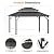 Modern Shade The Horizon Hard Top Gazebo 12' x 14' with 4 LED Lights, Permanent Hardtop Gazebo with Galvanized Steel Double Roof, Metal Gazebo with Decor Hooks, Mosquito Nettings for Patio, Black