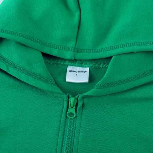 Spring&Gege Boys Lightweight Full Zip Hoodies Long Sleeve Hooded Sweatshirt (5-14 Years)3