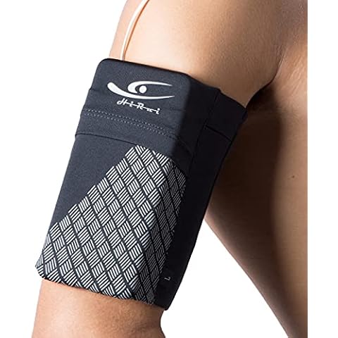 HiRui Universal Sports Armband Cell Phone Armband Sleeves Running Armband for Exercise Workout, Compatible with iPhone 15/15Plus/Pro iPhone 14/13/12 Samsung Galaxy All Phones (Medium, Black) Cover