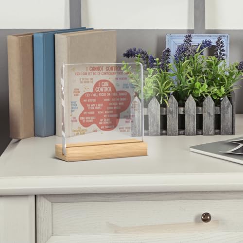 Image of I Cannot Control Positive Acrylic Bedroom Desk Decor, Rustic Acrylic For Living Room, Home Office Decorations