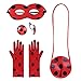 Uplus ME Ladybug Costume Girls Ladybug Dress Lady Bug Costumes for Kids Toddler Ladybird Dress Up Set for Halloween Birthday (3-4T/110)