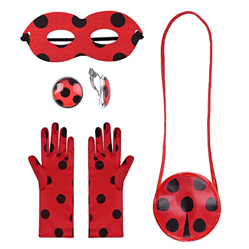 Ladybug Costume Girls Ladybug Dress Lady Bug Costumes for Kids Toddler Ladybird Dress Up Set for Halloween Birthday