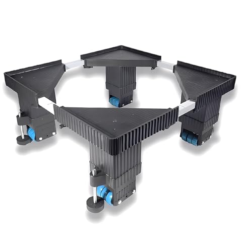 BRIGHT BOX Premium Heavy Duty Adjustable 24 Wheel Stand/Trolley/Suitable for Front & Top Load Washing Machine/Refrigerator/Dishwasher/Capacity Upto...