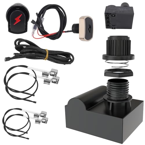 4 Outlet G511-0055-W1 Grill Igniter Kit for Charbroil Igniter Replacement Charbroil Ignition Switch 80018343 Electronic Ignition Module w/ Wires&Push Buttons for Charbroil Grill Parts Surefire Ignitor