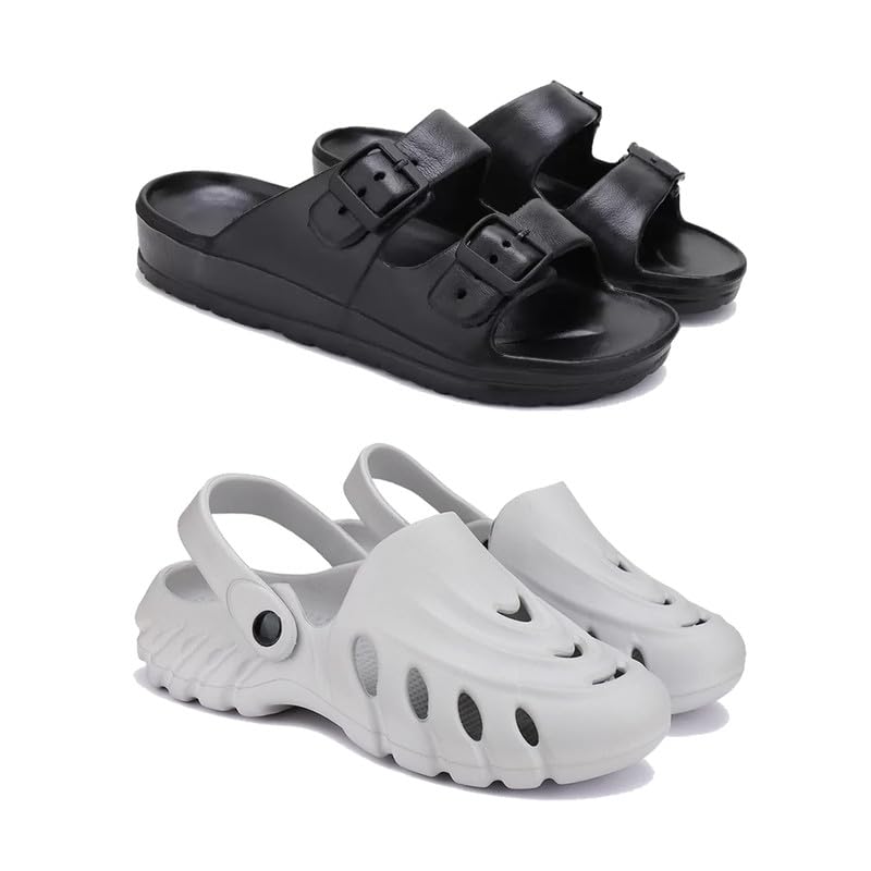 Lightweight,Classic Slider || Sandals with Clogs for Men-Combo-COMBO(2)-3115-3135-10 -P2-picture-38