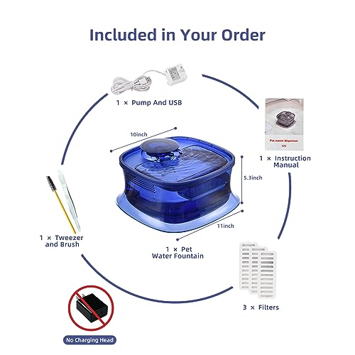 Dog-Water-Fountain-135oz4L-Ultra-Quiet-Pet-Water-Dispenser-with-Smart-Pump-and-3-Replacement-Filters-Automatic-Pet-Water-Fountain-for-Dogs-Cats-Other-Pets-Navy - Cucciolini Doodles   Dog-Water-Fountain-135oz4L-Ultra-Quiet-Pet-Water-Dispenser-with-Smart-Pump-and-3-Replacement-Filters-Automatic-Pet-Water-Fountain-for-Dogs-Cats-Other-Pets-Navy