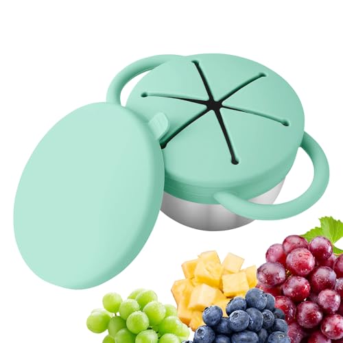 Boîtes à Goûter pour Tout-Petits,Boîte Anti-Renversement Pour Collations Avec Couvercles - Organisateur de Nourriture Lavable au Lave-Vaisselle pour...