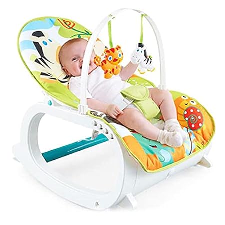 DOMENICO Newborn-to-Toddler Portable Rocker Chair with Vibration and Musical Mode, Supports up to 20 KG (44 lb), 0-36 Months - Zebra