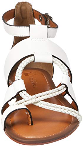 Sandália Tanara Rasteira Corda Branco 36