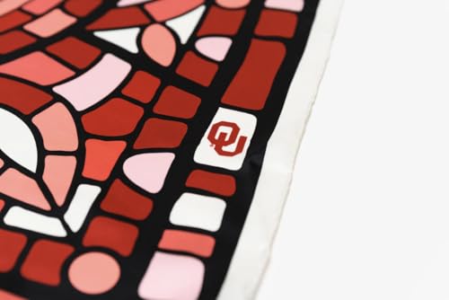 William & Lauren Women’s 100% Silk Universtiy of Oklahoma Stain Glass Scarf – Officially Licensed Collegiate Accessory2