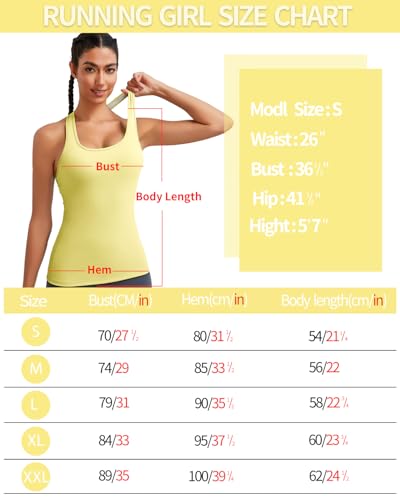 Image of RUNNING GIRL Workout Tops for Women,Strappy Back Black Top with Built in Bras Camisole Yoga Crop Tank Tops Padded