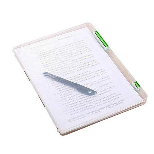 Marte Vanci Kunststof A4 Archiefdozen, 2 Stuks Transparante Papier Foto Opbergdoos, Bestandhouder Stofdichte Document Beschermer Papierwerk Organizer Archiefdozen Draagbare Project Hoes voor Brief