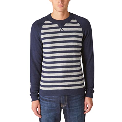 Lucky Brand Men's Cloud Soft Stripe Raglan Sweater