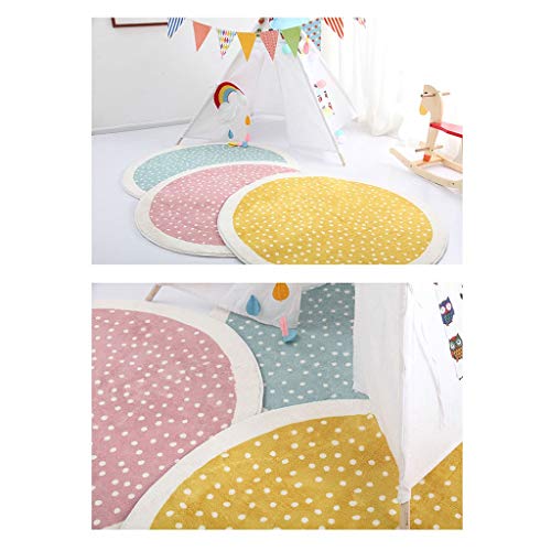 Ronde Vloerkleden Nursery stijl zachte Peuter van de Baby speelmat Kids Baby Room Childrens Oppervlakte Deken Mat for het Meisje van Baby Boy slaapkamer decor, 3 kleuren - Afbeelding 7