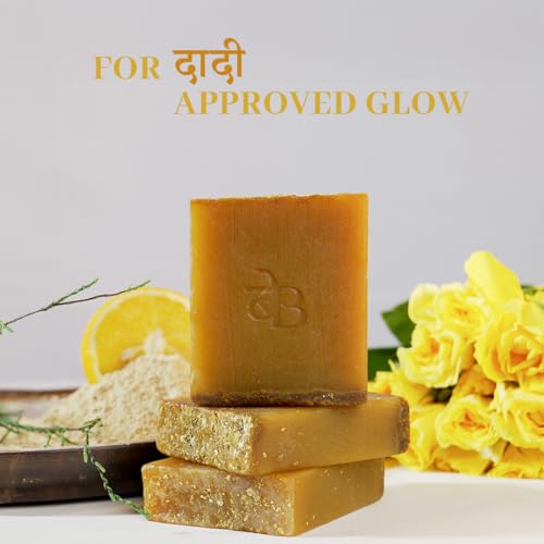 Image of Multani Mitti & Orange Peel Ayurvedic Soap Pack of 3 X 125g | Deep Cleansing & Tan Removal | Natural Herbal Bathing Bar | Handmade Soap 125g X3