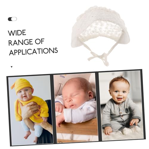 FRCOLOR Wide Brim Sun Hat Lightweight Beach Hat Breathable Summer Vacation Hat for Outdoor Activities Cute Floral Design White3