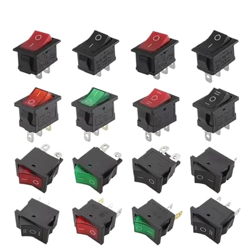 Interrupteur KCD1 noir bipolaire 4 pins 250V pour une coupure nette et sécurisée