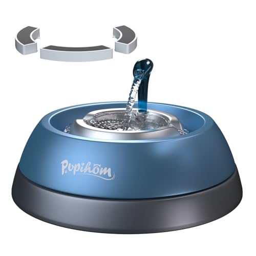 PUPIHOM Cat Water Fountain, 61 oz/1.8 L Automatic Drinking Water Dispenser with 3 Washable Replacement Filters, Pet Water Fountains for Cats Indoor, Ultra-Quiet Pet Water Fountain Easy to Clean