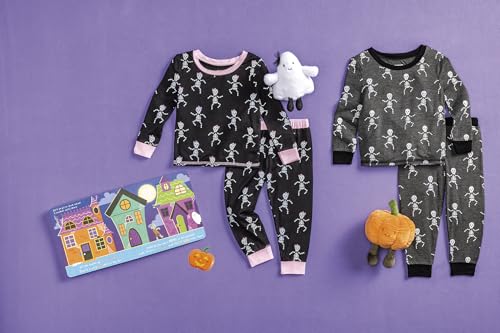 Mud Pie Girl Halloween Skeleton Glow Pjs3