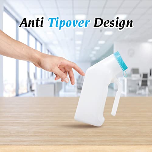 Portable Urinals For Men And Elderly 1000Ml Urine Jar Spill Proof, Plastic, Urinal Bottle For Men Glow In The Dark Screw Cap - For Urine Collection And Travel Pee Bottle (1 Count (Pack Of 1) #TOP3