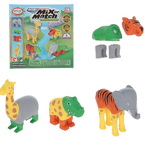 POPULAR PLAYTHINGS Mini Magnetic Mix or Match Jungle Animals Set of 4