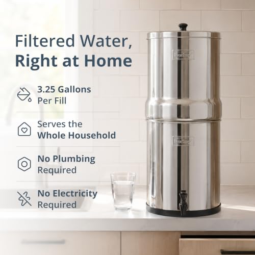 Image of Royal Berkey 3.25 Gal Gravity Water Filter System with BB9-2 Filters