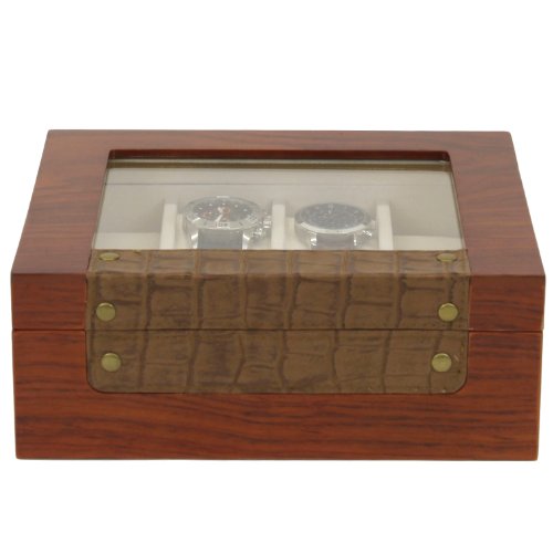 Tech Swiss Valet Storage Organizer Wood Watch Jewelry Box (Valet Small Burl) #TOP3