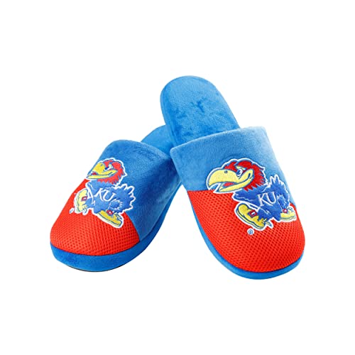 Image of FOCO Oklahoma Sooners NCAA Mens Team Logo Staycation Slippers
