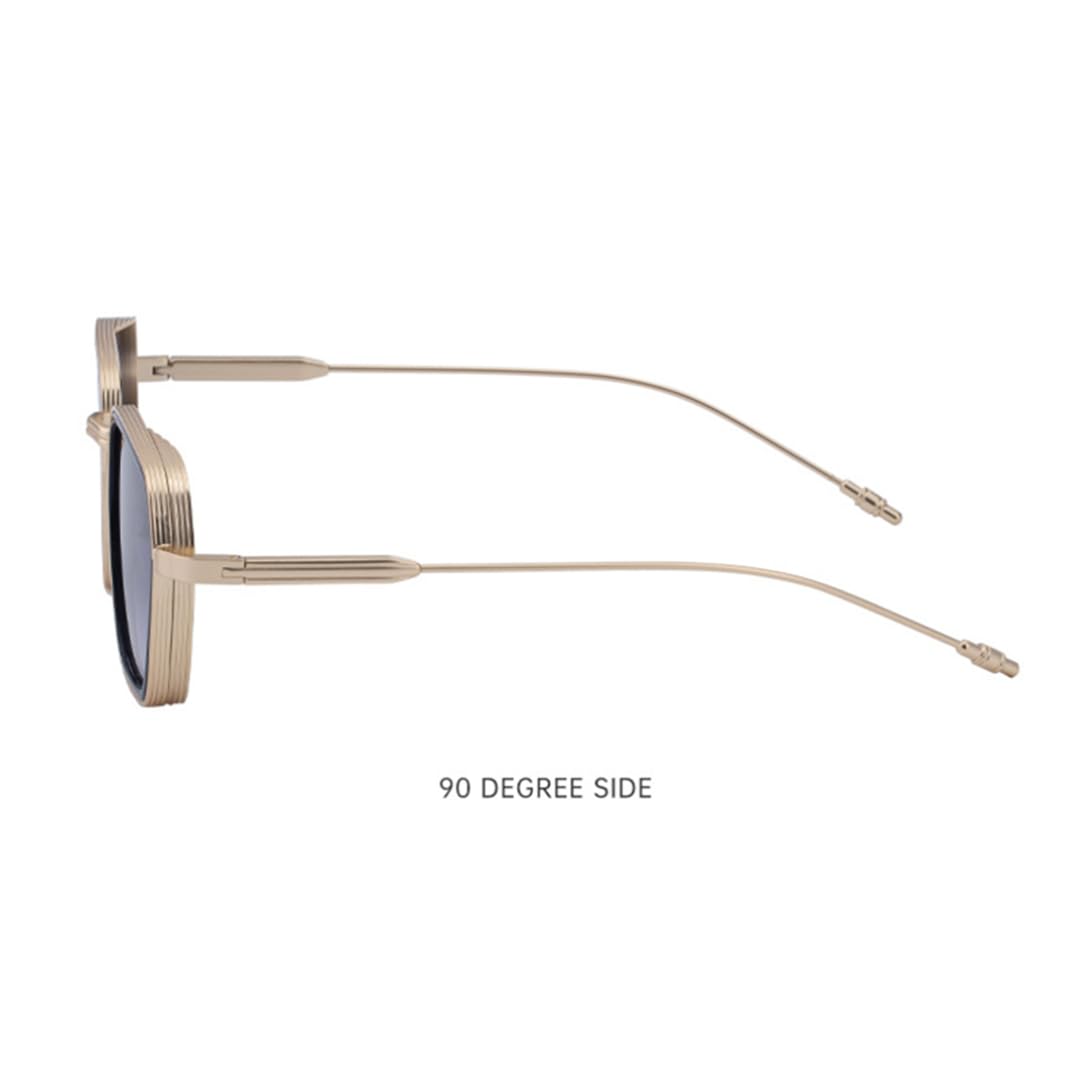 Lunettes de soleil tendance, monture en métal, branches en métal, protection UV400