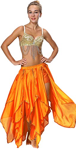 Sequin Chiffon Skirt for Women Costume