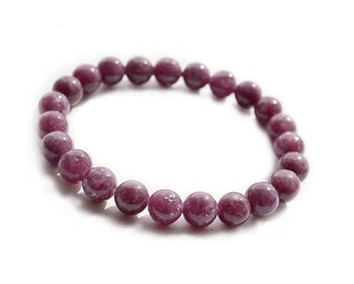 [shylph - シルフ] レピドライト ブレスレット 8mm (Ｍサイズ) モザンビーク産 濃紫 キラキラ 天然石