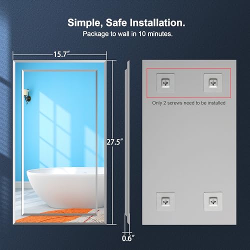 Fralimk Mirror On Mirror Wall Mirror Beveled Edge Polished Frameless Rectangle Bathroom Mirror Decorative For Entryway thumb #4