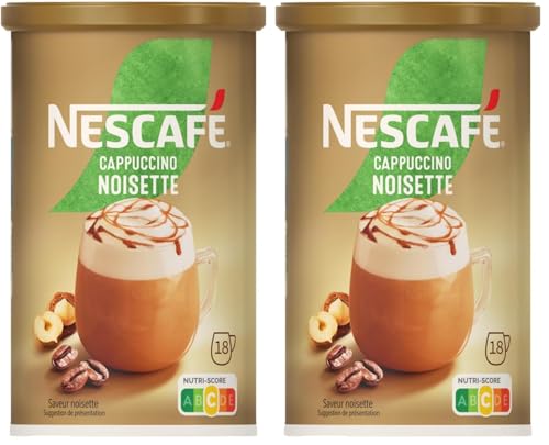 Nescafé Cappuccino Noisette, Café soluble, Boite de 270g (Lot de 2)