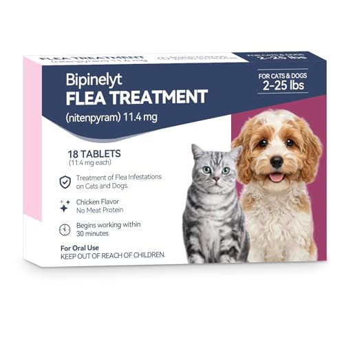 Nitenpyram Flea Treatment for Cats & Dogs 11.4mg, 18 Tablets