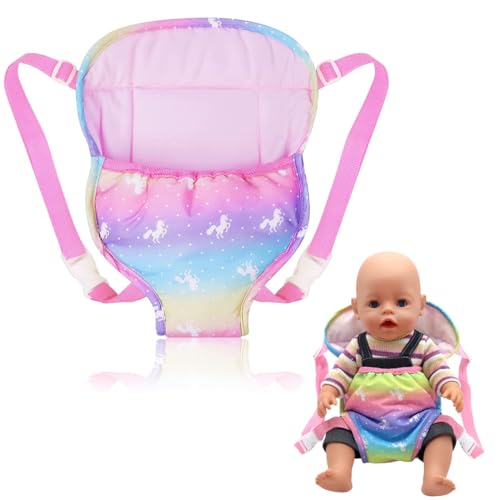 DIFLAX Marsupio per Bambole, Accessori Bambole, Carrier Bambole, Porta Bambole, Marsupio Bambola, Accessori per Bambole per Bambole da 18 Pollici, Bambini Giocattoli, Spallacci Regolabili