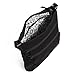 Vera Bradley Triple Zip Hipster Crossbody Purse, Black-Recycled Cotton