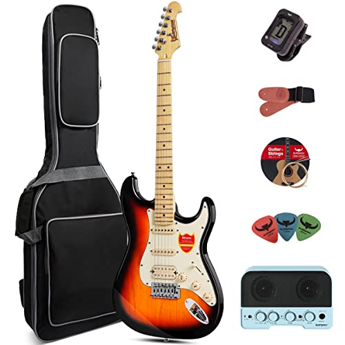 Guitare électrique pour adultes débutants entrée rock costume de guitare professionnel -lecteur de niveau pour hommes et femmes, avec haut-parleur de guitare Bluetooth -D120 (beige)… - Les Beatles, Paul McCartney, John Lennon, RIngo Starr, George Harrison Guitare électrique pour adultes débutants entrée rock costume de guitare professionnel -lecteur de niveau pour hommes et femmes, avec haut-parleur de guitare Bluetooth -D120 (beige)…