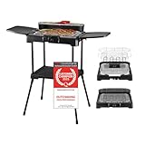 ASADO INSTINTINELABLE: La temperatura se puede ajustar sin escalonamientos con el mando giratorio, para cocinar con precisión sus platos favoritos. La protección IPX4 contra salpicaduras garantiza una cocción segura al aire libre.